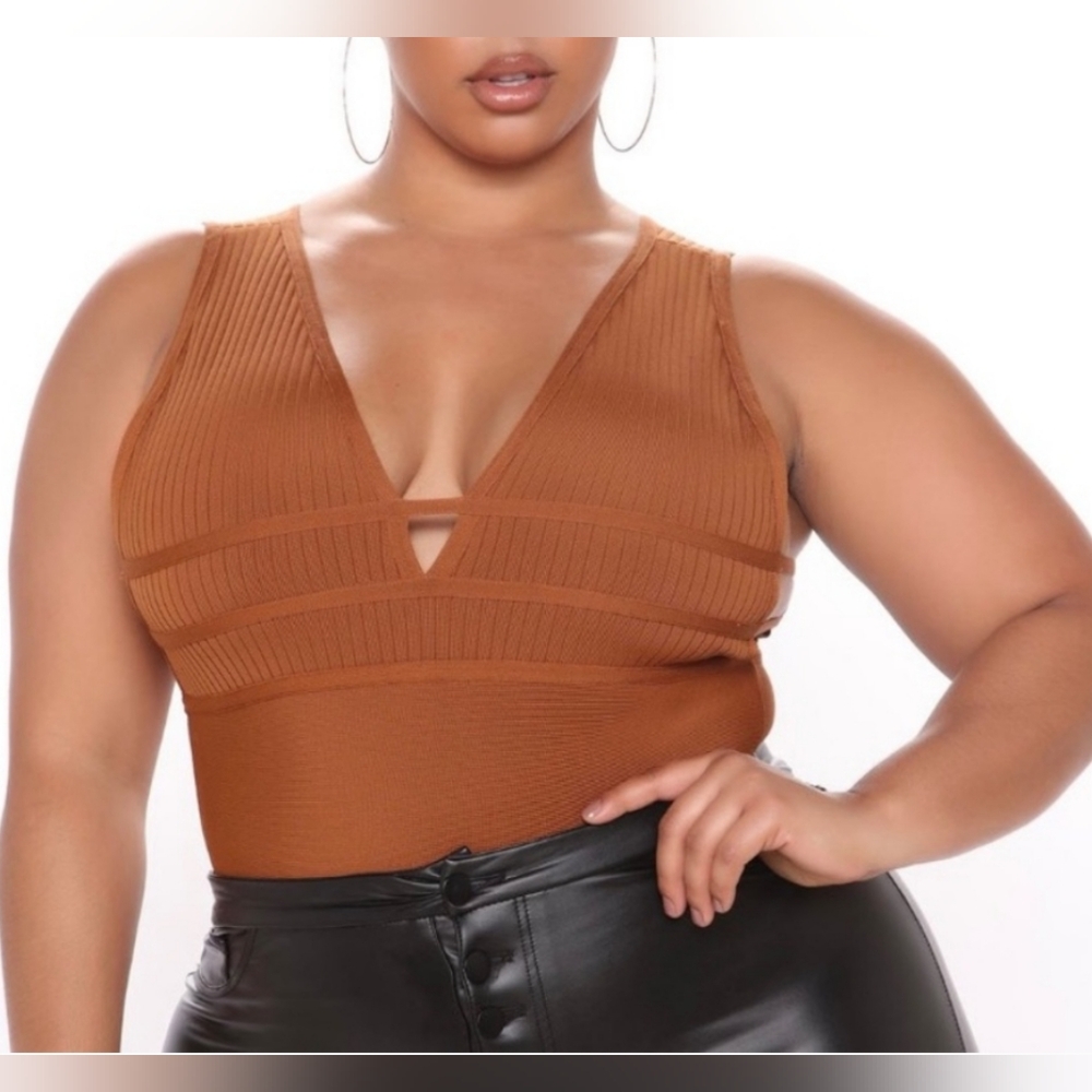 NWT Cognac Bandage Body suit